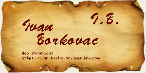 Ivan Borkovac vizit kartica